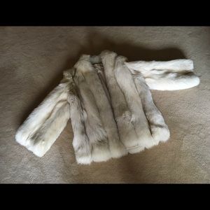 Vintage fox fur chubby jacket.